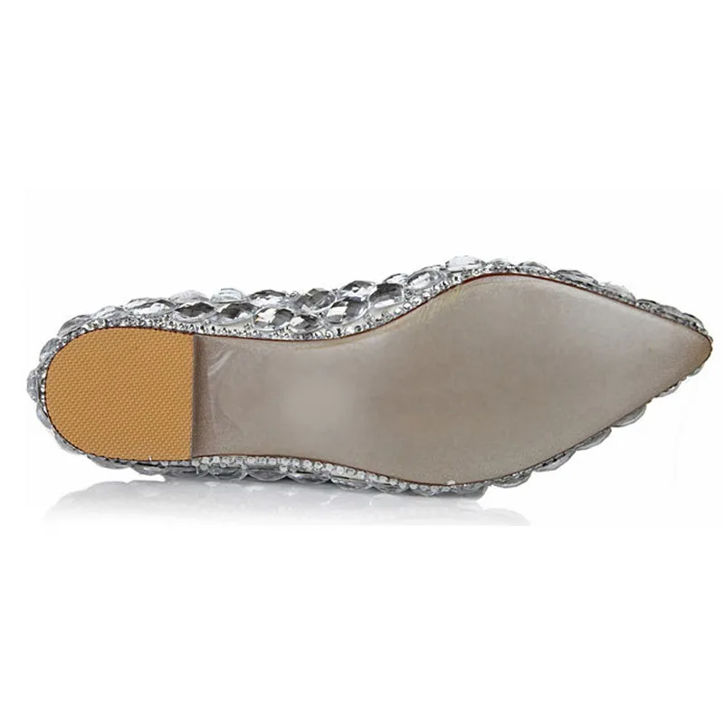 Handmake En Semelle De Cristal Drfargo Printemps Femmes Size34 Mouton Peau Boîte Bateau D'été Chaussures Ma0340 Mariage 41 Appartements Peu Le Avec La Glitter Profonde UpqGzMVS