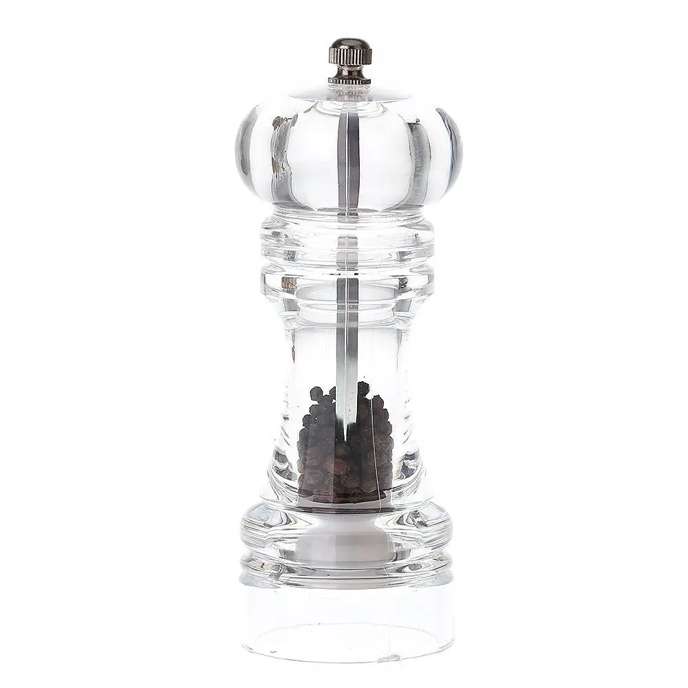 

Acrylic Manual Pepper Grinder Salt Spices Mill Shaker Transparent Kitchen Grinding Tool 6*18cm