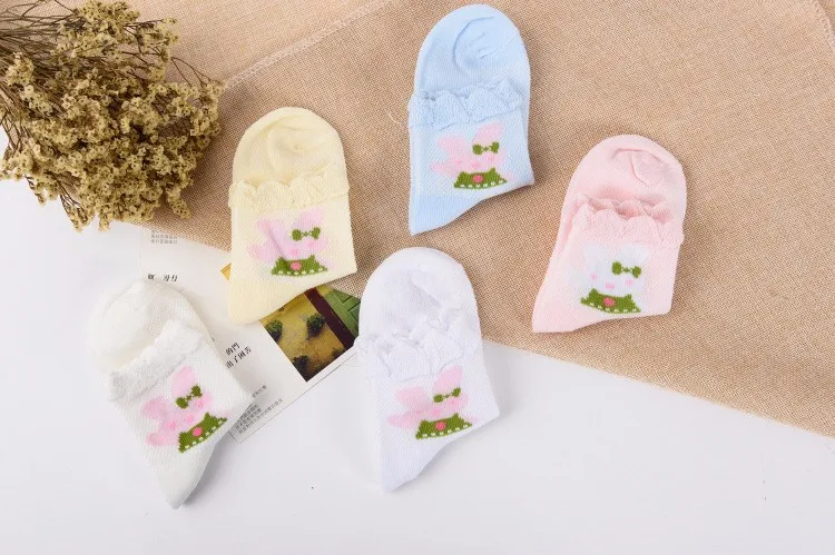 5 пар/лот новинка детские носки Носки для малышей ажурные дышащие с милым рисунком носки для девочек