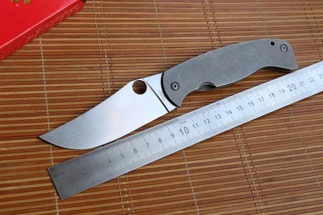 2016 Yidu OEM Large SPYDER FARID K2 Titanium handle CPM10V Blade Folding Knife Kitchen Outdoor Survival