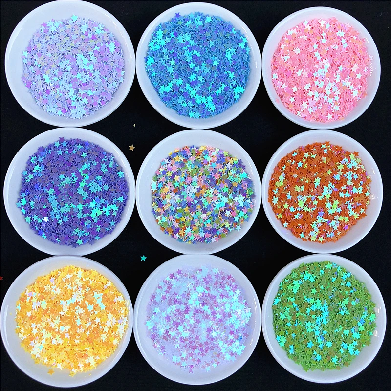 

20g/lot Multi Size 3mm 4mm 5mm Little Star Shape PVC Loose Sequins Paillettes for Nail Arts/Wedding Decoration Confetti