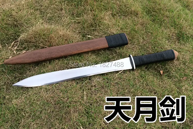 Высокий Марганец стальной боевой меч полный тан носить удобный самообороны кемпинг нож короткий китайский меч/Хан jian