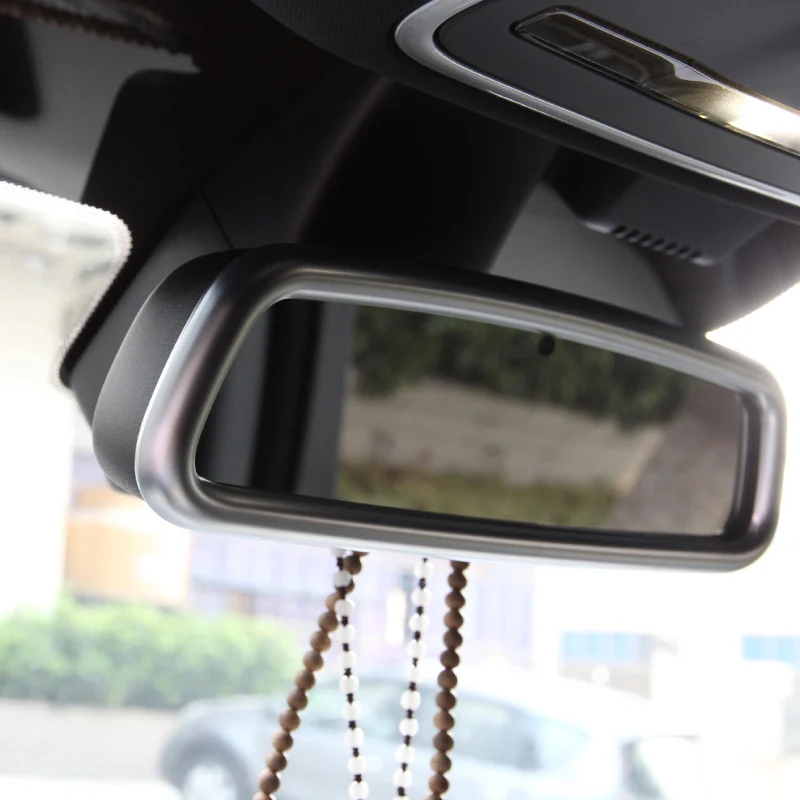 

ABS Chrome Interior Rearview Mirror Frame Cover Trim For Jaguar XE XF XLJ F-Pace f pace X761 Car Accessories