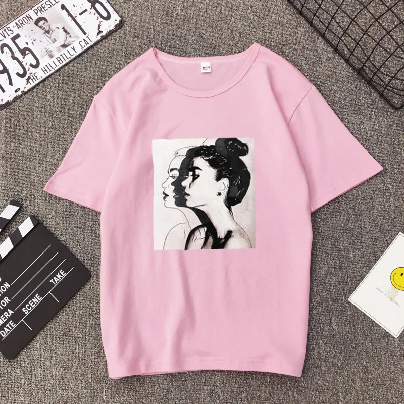 

New Summer T-shirt Women Short Sleeve Print T-shirts Casual O-Neck Loose Tops Fashion Female Plus Size Tees Women's Clothing