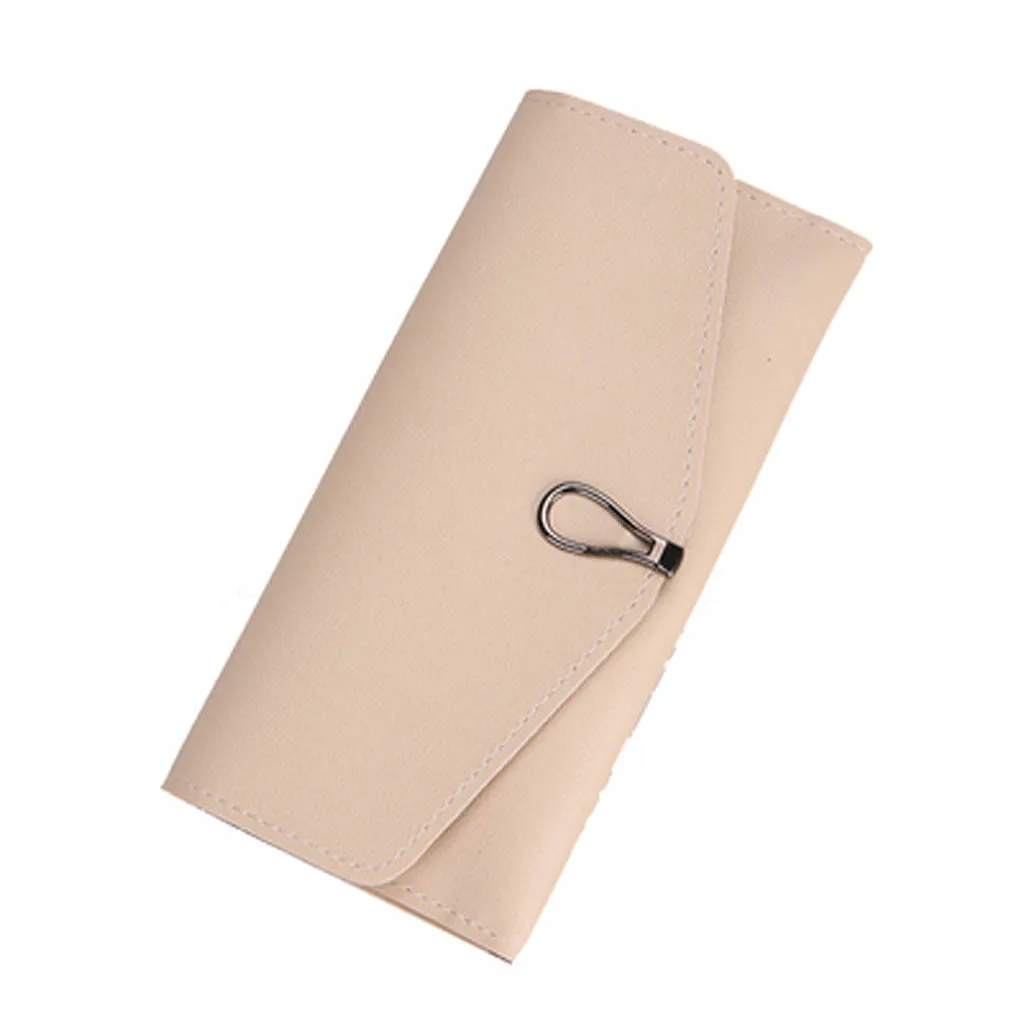 Beige OCARDIAN, женские модные сумки, Простой Длинный кошелек, кошелек для монет, держатель для карт, сумочка, дизайн, одноцветные сумки на плечо 9423 - Цвет: Beige