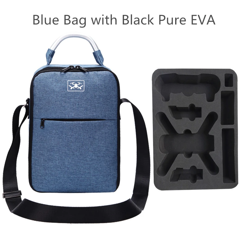 Для DJI Spark для беспилотных летательных аппаратов тела EVA Портативный Сумки из натуральной кожи переносная сумка для хранения Чемодан Сумка защитную крышку - Цвет: Blue Case and EVA