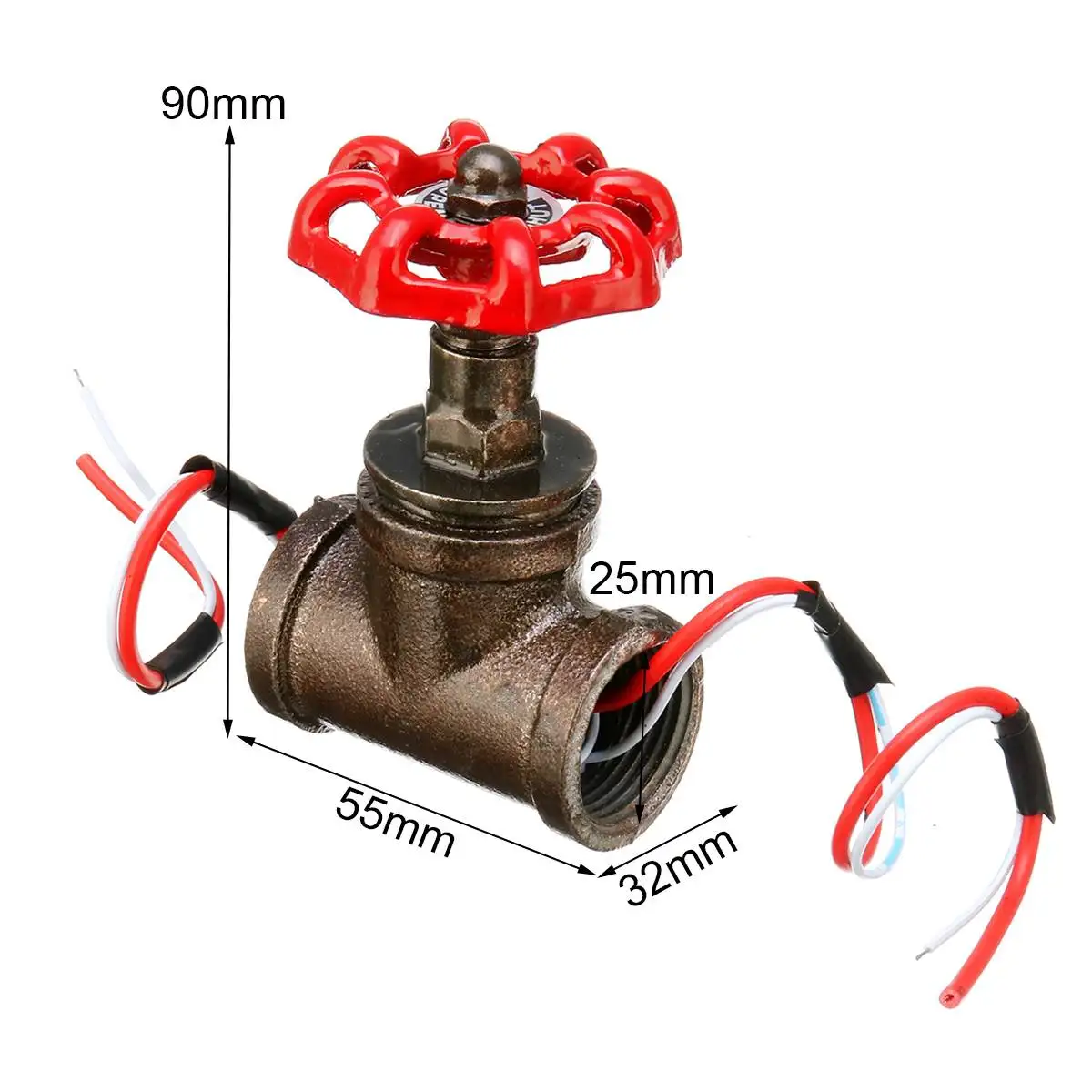 Interruptor de Luz com Válvula de Parada Válvula de Ferro Lâmpada de Mesa 4 com Fio para Lâmpada do Tubo de Água Estilo Loft Vintage 3 - 4 Luzes e Iluminação