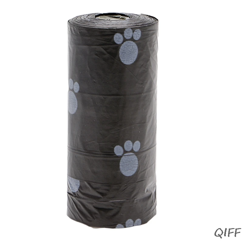 Pet Dog Waste Poop Bag Poo Printing Degradable Clean-up - Color: BK