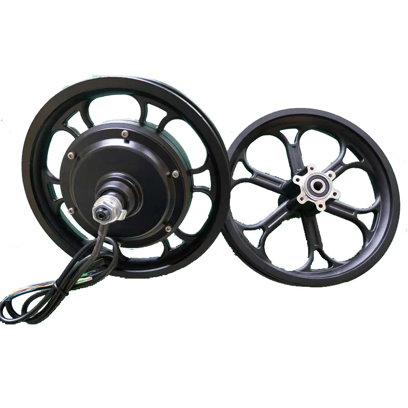 Electric Bicycle Hub Motor 36V350W 48V500W Brushless Gearless Wheel Motor Set With 12inch Front