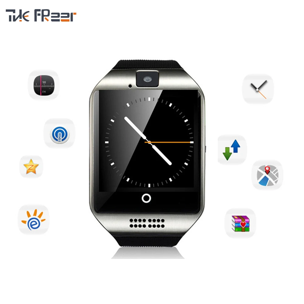 

Bluetooth Smart Watch Connect Mobile Phone Music Play Alarm Clock Anti-lost Support TF SIM Camera Smart Watch for Android IOS