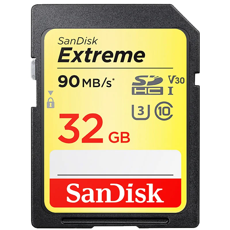 Sandisk Extreme 32gb 90 МБ/с. sdhc uhs-i card 64 Гб Sd карта памяти sdxc карты 128 ГБ 256 карты памяти sd интеллектуальный контроллер с DVD картой памяти memoria для цифровых зеркальных фотокамер