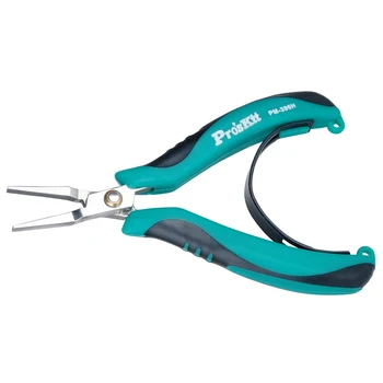 

PM-396H Flat Nose Plier Stainless Steel Flat Pliers Mini Anodontia Vise Pointed Nose Pliers120mm For Electronic Products Repair