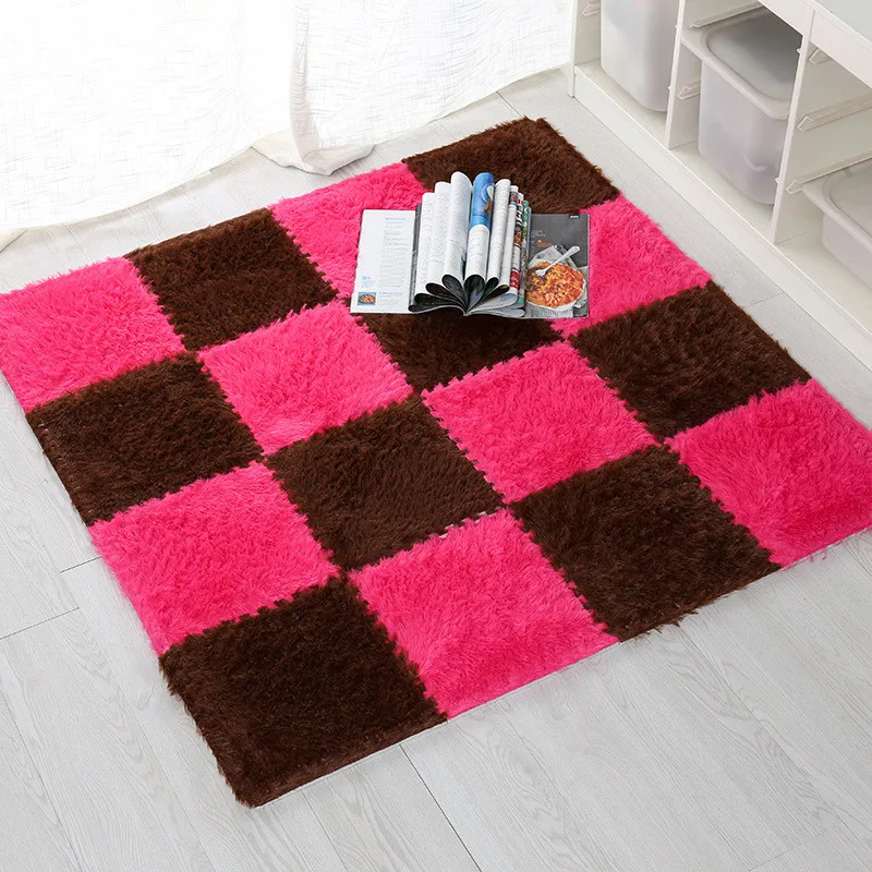 30*30*1 см DIY красочный Коврик головоломка EVA пена лохматый ковер коврик плюшевый