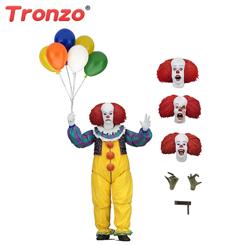 

Tronzo Action Figure NECA SHF IT Pennywise Figure 18cm IT Clown Model Collection Decor For Halloween Decoration Horro Gift