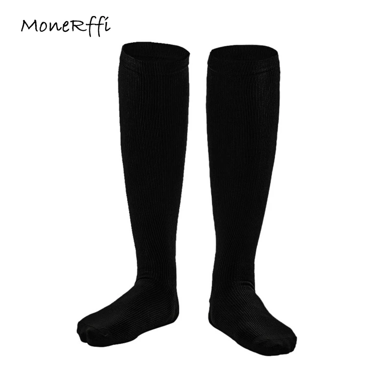 

MoneRffi Socks Men Women Solid Color Compression Stockings Functional Socks Varicose Veins Travel Socks Sport Protector Size