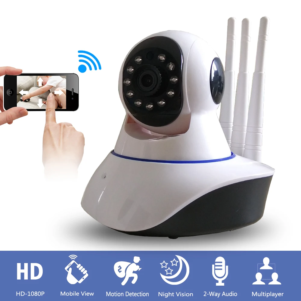 Home font b Wireless b font CCTV Security HD 1080P IP Camera PTZ Onvif IR Night