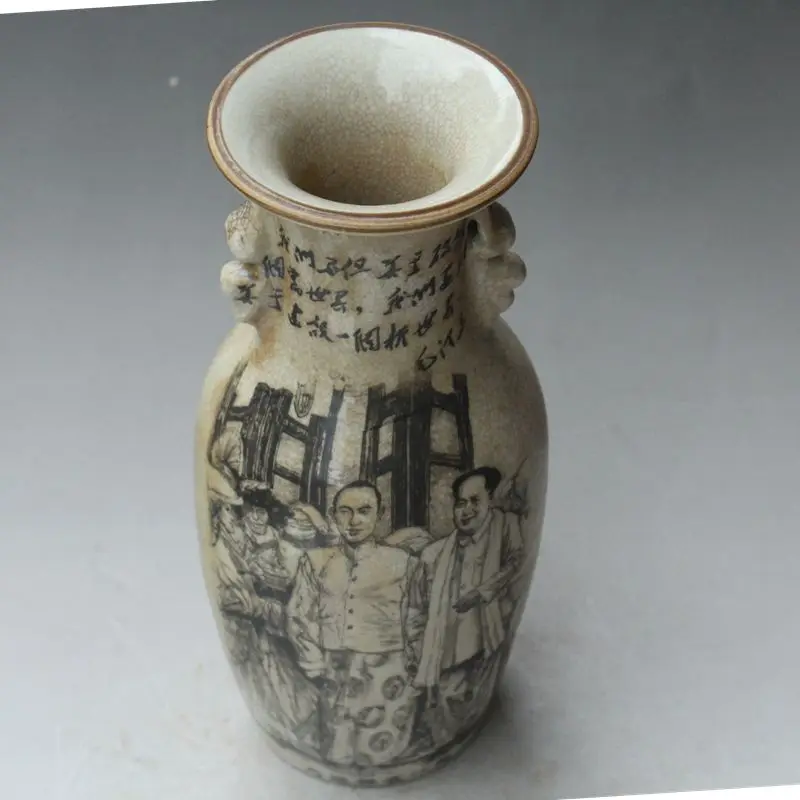 

Chinese porcelain vase home decor together with Chairman Mao and the Panchen red collection, free shipping