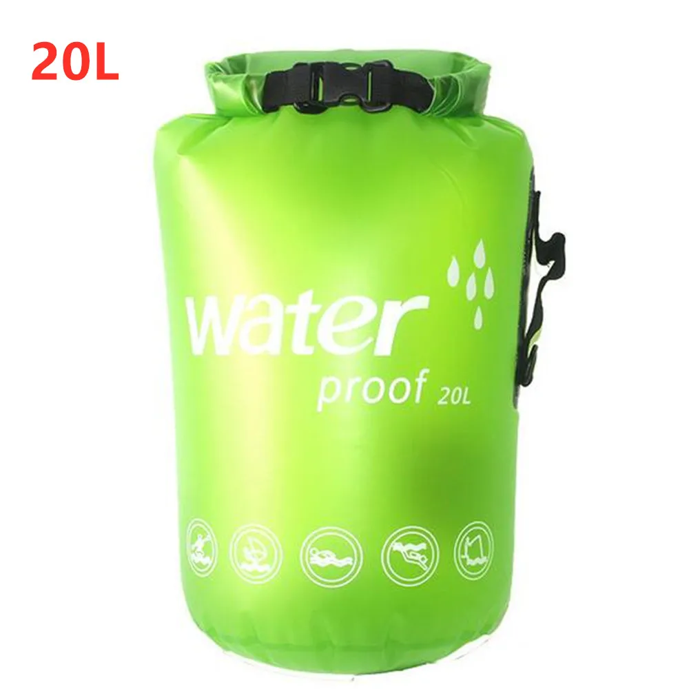 10L/20L ПВХ матовый водонепроницаемый мешок одно плечо спасательный жилет плавающий спортивный мешок - Цвет: Синий