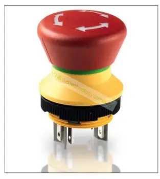 

[VK] RAFI button switch LUMOTAST 22 emergency stop RAFI switch button 1.15.105.021/0000 2NC+1NO