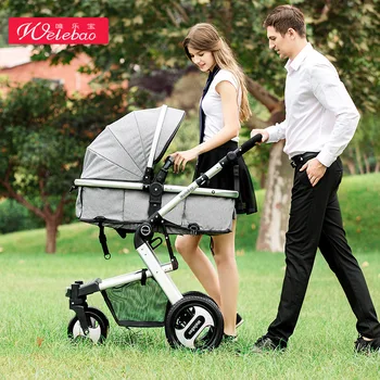 

739A High Landscape Baby Stroller Can Sit Four Wheel Shock Absorber Folding Two-way Baby Child Baby Stroller