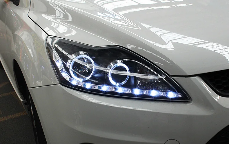 Автомобильный Стайлинг Головной фонарь для Ford Focus MK2 фары 2009-2013 светодиодный фары DRL Биксеноновые линзы Высокий Низкий Луч парковочная противотуманная фара