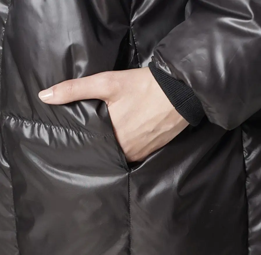 7XL размера плюс зимняя Модная брендовая куртка с капюшоном 90% утиный пух Женская Длинная толстая пуховая наполнителя теплое пальто wj1469
