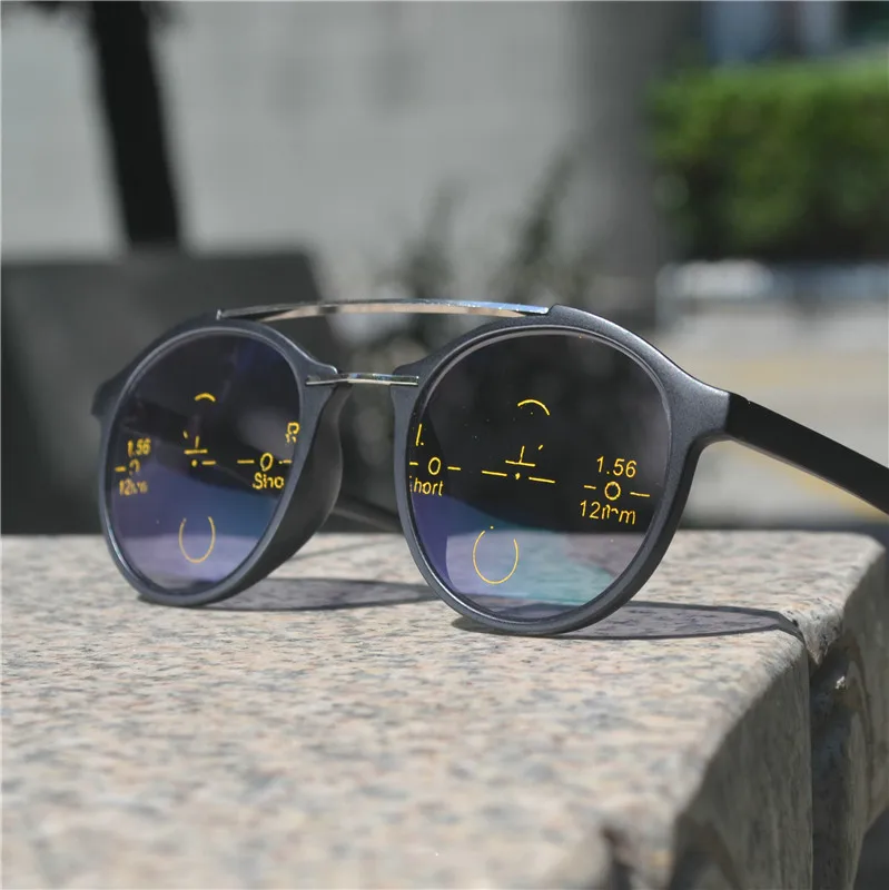 MINCL/прогрессивные многофокальные очки, солнцезащитные очки с переходом, фотохромные очки для чтения, мужские очки для чтения, близкие к дальнему прицелу, NX - Цвет оправы: black