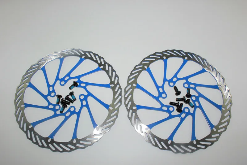 Велосипедный тормозной ротор для avid g3 Велосипедный тормозной диск тормозной ротор 160 мм 6 вариантов цвета роторов для SH kingstop - Цвет: blue with bolts
