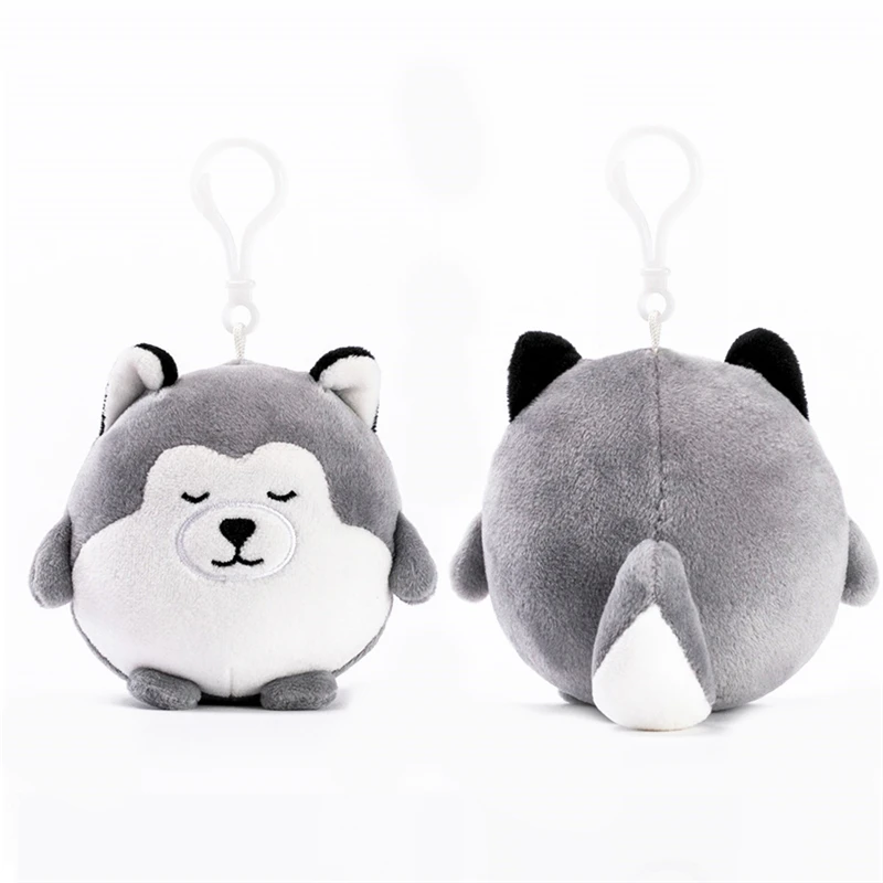 

2019 New Plush Keychain Cute Cartoon Fur Ball toys for children Animal Bag Pendant Key ring Handbag For boys girls Stuffed Doll