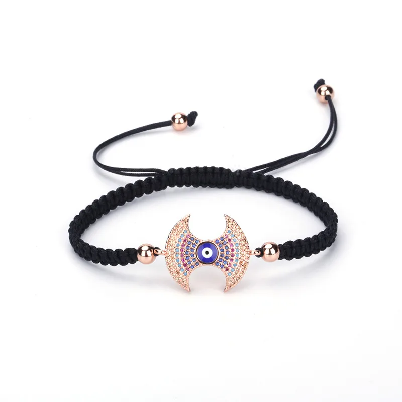 Стиль Boho Браслеты Pave CZ браслет Evil Eye для женщин ручной браслет регулируемый браслет для Facebook Instargram - Окраска металла: 3