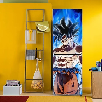 

Dragon ballz Anime Game Art Decor Adhesive PVC Removable Waterproof Decals Refrigerator Cover Door Removable DIY wall stickers
