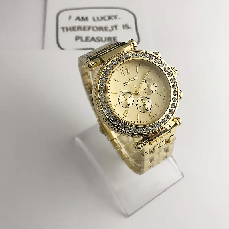 CONTENA fancy ladies hand watch Stainless steel Wristwatch Woman Ladies