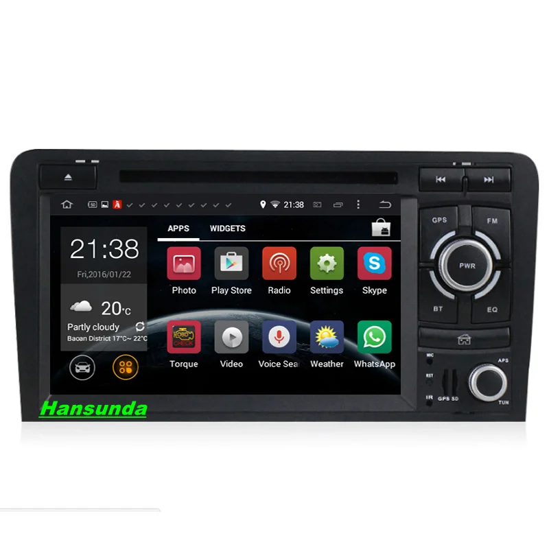 Cheap Android 7.1 CPU Quad Core 2G+16G Car DVD Player For Audi A3  S3 with CAN BUS 3G 4G Wifi  Radio GPS Navigation Buetooth DAB ODB 3