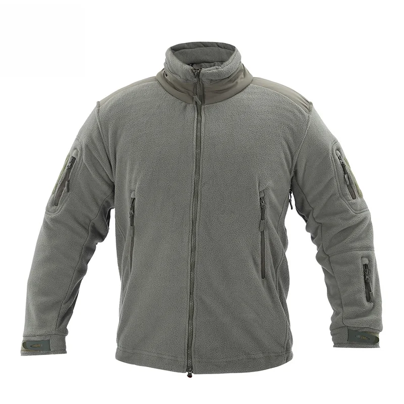 Мужская Флисовая куртка с воротником стойкой размеры до 3XL|tactical jacket|military winter