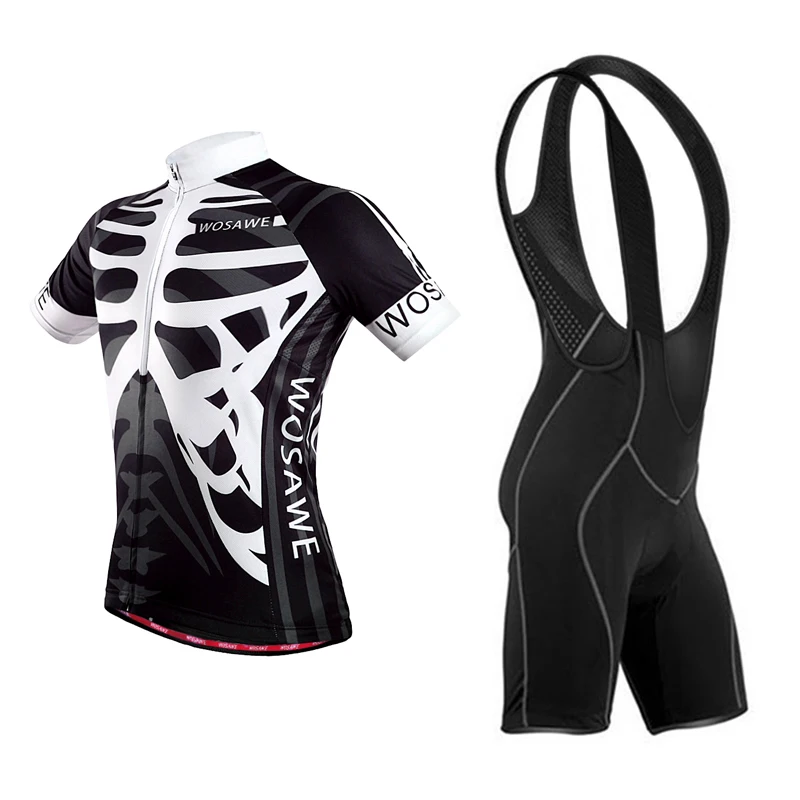 WOSAWE MTB Bike Bicycle Cycling jersey + Bid shorts men's full set maillot ciclismo Professional clothing Short suit
