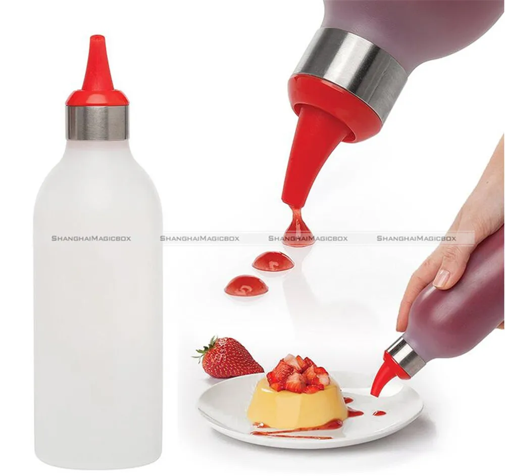 1Pc Salad Dressing Squeeze Bottles 450ML Silicone Bottles Cooking Spices Bottle Tomato Sauce