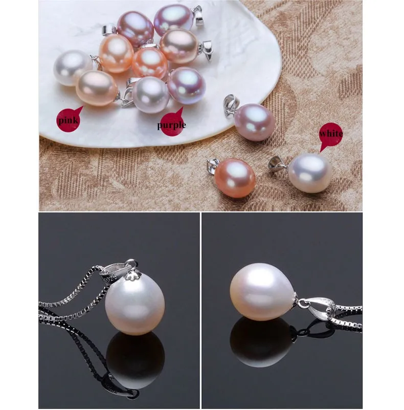 Мода zhboruini жемчужный ювелирный набор натуральный пресноводный жемчуг ожерелье серьги 925 пробы Серебряный набор украшений для женщин подарок