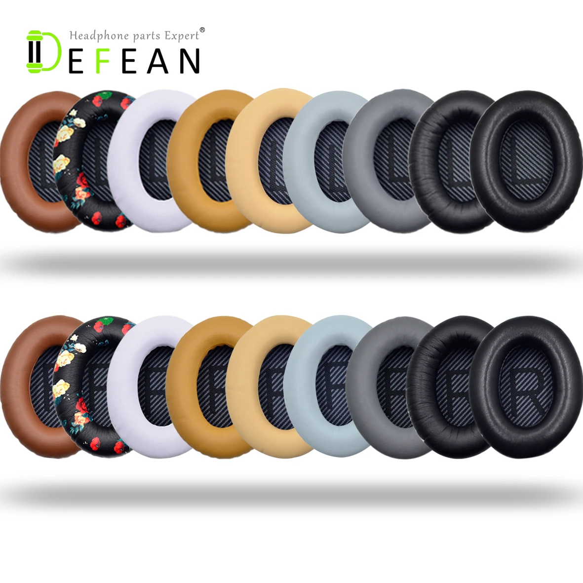 

Defean Black LR Replacement Ear Pads EarPads For Bose QC2 QC15 QC25 QC35 AE 2 2i 2w SoundTrue SoundLink Around-Ear Headphones