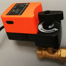 " AC220V Электрический шаровой клапан, ВКЛ/ВЫКЛ тип, DN25 с ручным управлением может открыть любой угол