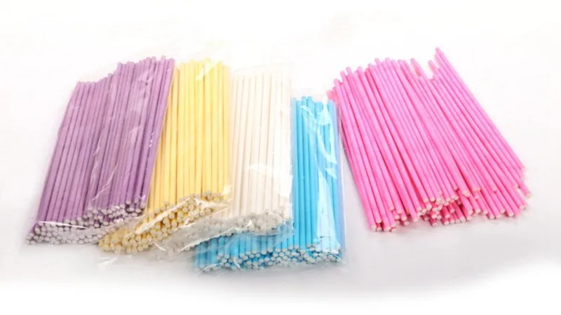 100pcs Colorful Lollipop Stick 15CM Papen Cake Pop Sticks for Lollypop Lollipop Candy Chocolate Sugar Cudgel Pole Handle Rod (2)