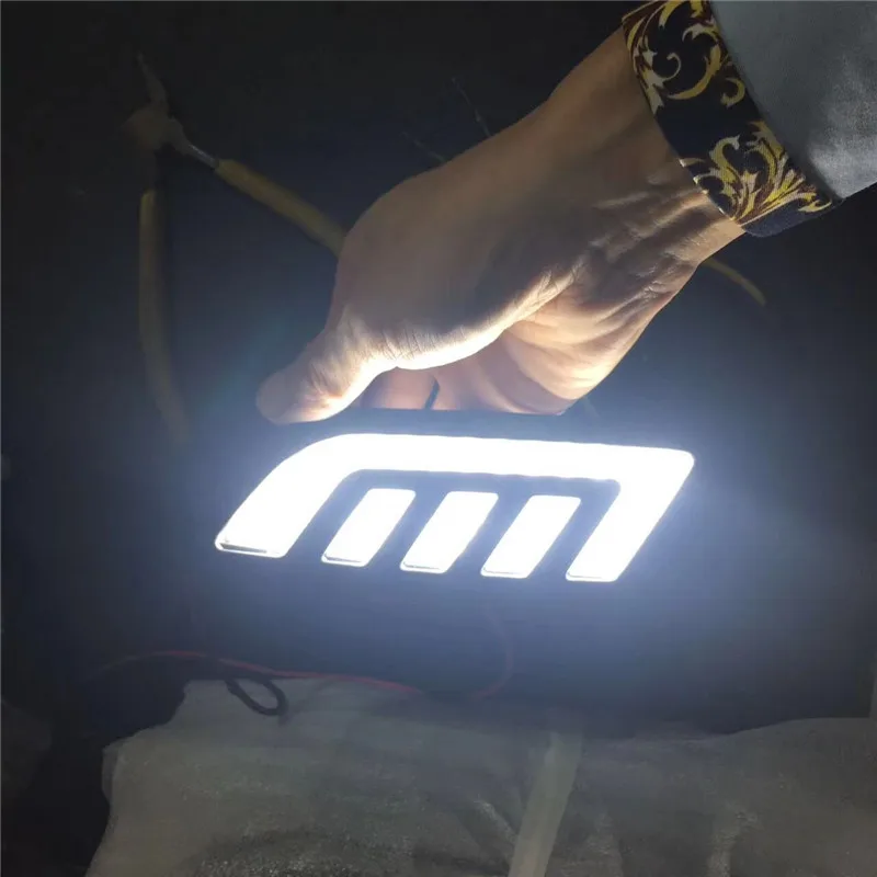 Светодиодные дневные ходовые огни DRL маска решетка светодиодная лампа с функцией
