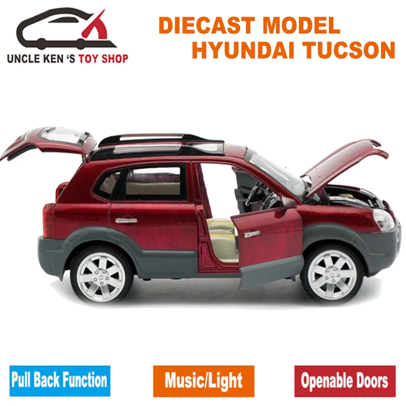 Совершенно новые Hyundai Old Tucson весы литые модели автомобилей металлические игрушки