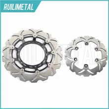 BIKINGBOY Full Set Front Rear Brake Discs Rotors For YAMAHA XT 660 X Supermoto 2004 -2014 04 05 06 07 08 09 10 11 12 13 14