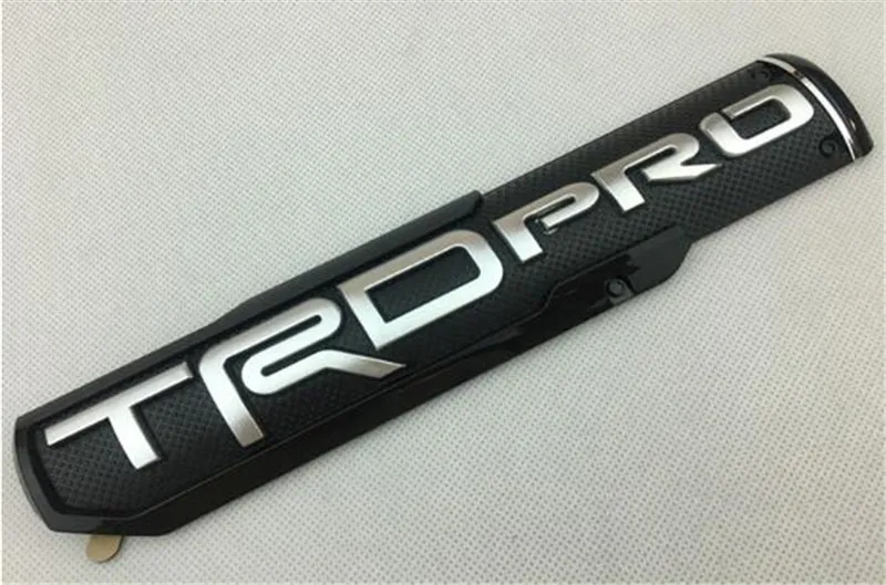 2шт автомобильный Стайлинг 25*5 см серебристый черный красный ABS пластиковый упор боковая наклейка значок эмблема подходит для Tundra TRD PRO
