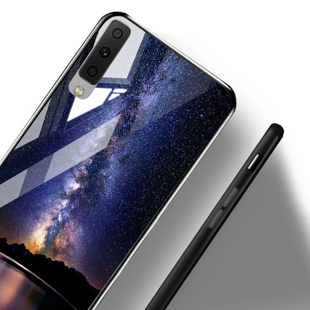 Закаленное Стекло чехол для samsung A70 A40 A50 A50s A90 5G чехол s Fundas samsung Galaxy A7 A6 A8 плюс M30s M20 M30 M10 чехлы