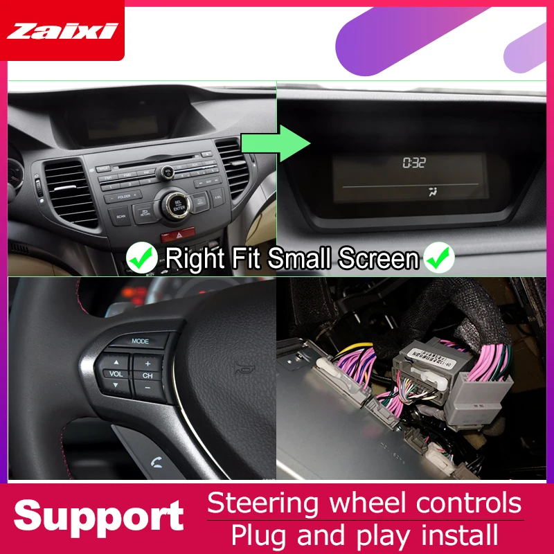 ZaiXi автомобильный Android мультимедиа для Honda Accord 8 EUR 2008~ 2013 gps навигация Android Авто Carplay радио Зеркало Ссылка радио WiFi