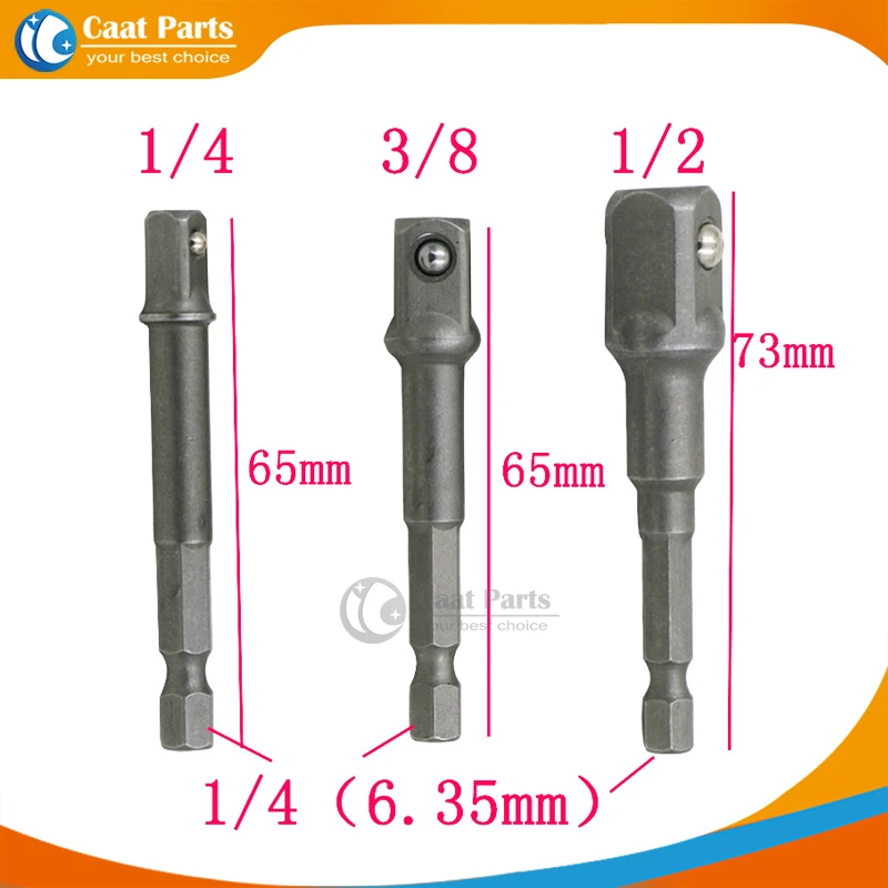 3pcs impact socket square nut driver bit 3pcs 1 4 hex shank screwdriver bit holder 1pcs 1 4 hex 105 degree right angle drill set 3pcs Sleeve Connecting Rod Head , Socket Adapter Impact Hex Shank Drill Bits Bar Set 1/4