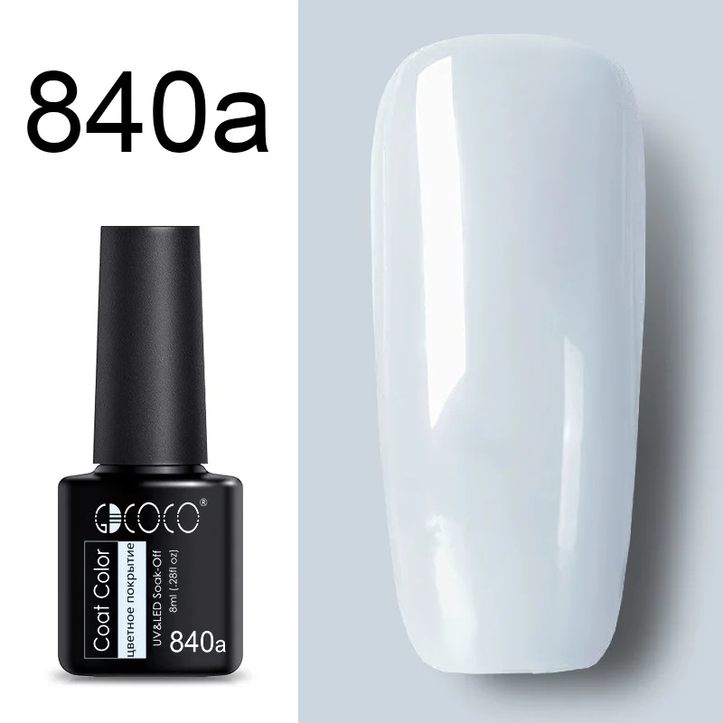 86102 GDCOCO Новое поступление лучший лак гель года Soak Off светодио дный LED гель лаки для ногтей база пальто не протирать Топ Цвет гель лак Ногтей гель - Цвет: 840a
