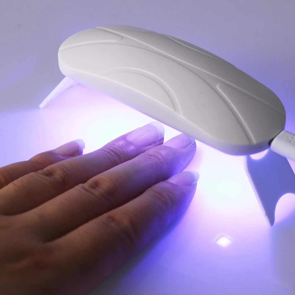 

6W Portable Mini Nail Dryer Machine UV LED Lamp Micro USB Cable Home Use Nail UV Gel Varnish Dryer 3 LEDS Lamp Nail Art Tools