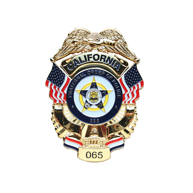 Металлический Американский Значок сплав чистая медь латунь мотоцикл полицейский медаль медальон брошь булавка пряжка декоративный костюм карман WW2